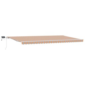 vidaXL Auvent Rétractable Multicolore 600 × 300 cm Tissu et acier