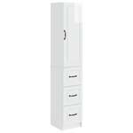 vidaXL Ensemble de Meubles 2 Pièces Blanc brillant 33 x 34 5 x 87 cm