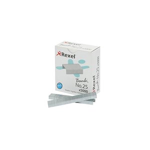 Rexel Agrafes nr. 25  contenu: 5.000 pièces  galvanisé