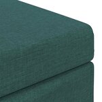 vidaXL Tabouret Vert foncé 61 x 41 x 40 cm Tissu et bois stratifié