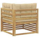vidaXL Canapé d'angle extérieur Bois d'Acacia Massif Blanc