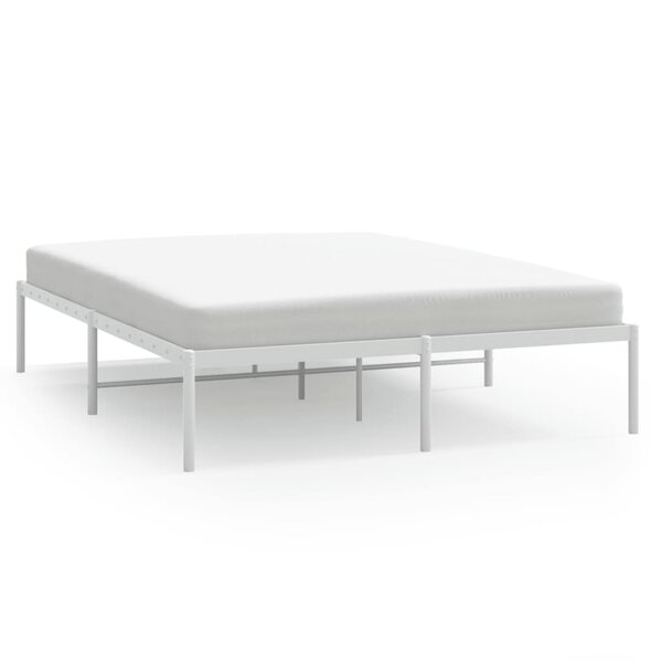 vidaXL Cadre de lit métal blanc 140x200 cm