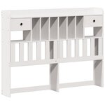 vidaXL Lit bibliothèque sans matelas blanc 140x200 cm bois pin massif