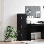 vidaXL Buffet en chêne noir Chêne noir MDF et placage en bois Moyen