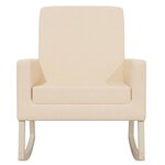 vidaXL Chaise à bascule Crème Tissu