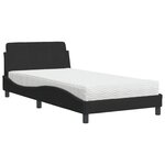vidaXL Lit avec matelas noir 100x200 cm velours