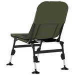 vidaXL Chaise de pêche avec pieds à boue réglables pliable vert