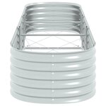 vidaXL Lit surélevé de jardin 320x80x44 cm Acier galvanisé Argenté