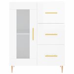 vidaXL Buffet Blanc brillant 69 5x34x90 cm Bois d'ingénierie