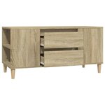 vidaXL Meuble TV Chêne sonoma 102x44 5x50 cm Bois d'ingénierie