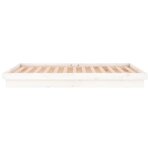vidaXL Cadre de lit à LED sans matelas blanc bois massif