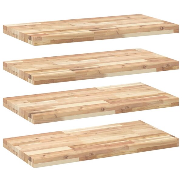 vidaXL Étagères flottantes 4 Pièces 100x40x4 cm acacia massif non traité