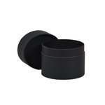 Lot de 6 boîtes cylindriques noire 8.2 x 6.2 cm