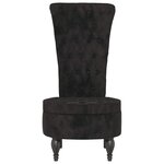 vidaXL Fauteuil à pantoufle Noir 56 5 x 70 x 110 cm Velours