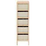 vidaXL Étagère de rangement 5 paniers tissu bois de cèdre beige