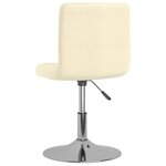 vidaXL Chaise pivotante de salle à manger Crème Tissu