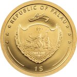 Pièce de monnaie en Or 1 Dollar g 1 Millésime 2025 Four Leaf Clover OUNCE OF LUCK