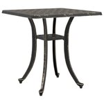 vidaXL Table de jardin bronze 53x53x53 cm aluminium coulé