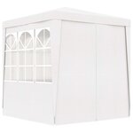 vidaXL Tente de réception avec parois latérales 2x2 m Blanc 90 g/m²