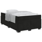 vidaXL Cadre de lit avec matelas Noir 120 x 200 cm Velours