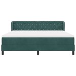 vidaXL Lit à ressorts avec matelas Vert foncé 180 x 200 cm Velours
