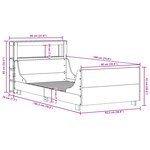 vidaXL Cadre de lit sans matelas 90x190 cm bois de pin massif