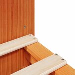 vidaXL Lit bibliothèque sans matelas cire marron 200x200cm bois massif