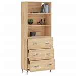 vidaXL Buffet haut Chêne sonoma 69 5x34x180 cm Bois d'ingénierie