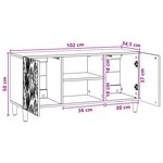 vidaXL Meuble TV 102 x 34 5 x 50 cm Sonoma gris Bois d'ingénierie