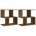 vidaXL Tables de chevet 2 Pièces Chêne marron 50x30x51 5 cm