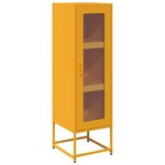vidaXL Buffet haut jaune moutarde 36x39x123 cm acier laminé à froid