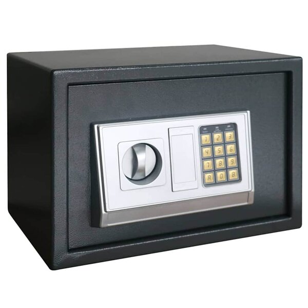 vidaXL Coffre-fort numérique Gris foncé 35 x 25 x 25 cm Acier
