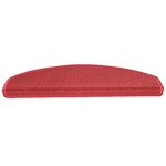 vidaXL Tapis d'escalier 20 pièces 65 x 24 x 4 cm Rouge Demi-rond Grand