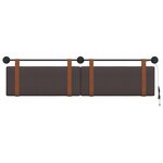 vidaXL Tête de lit suspendue Avec lumière LED Marron foncé PU antique