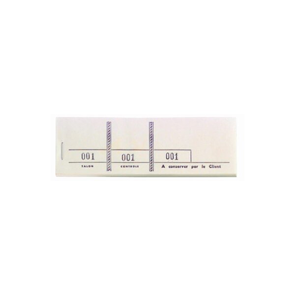 Bloc Passe-partout 100 Feuillets Numérotés De 3 Volets - Format 4 8x15 Cm - Blanc - X 50 - Exacompta