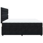 vidaXL Sommier à lattes de lit et matelas Noir 200x200 cm Velours