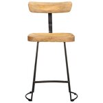 vidaXL Tabourets de bar lot de 2 49x43x79 cm bois de manguier massif