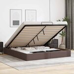 vidaXL Cadre de lit ottoman sans matelas marron 180x200 cm similicuir