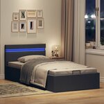 vidaXL Cadre de lit à rangement hydraulique sans matelas 90x200 cm