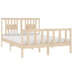 vidaXL Cadre de lit sans matelas 135x190 cm bois massif
