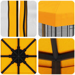 vidaXL Abri de jardin avec parois 3 x 3 m Jaune Polyester et Acier