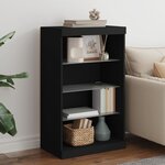 vidaXL Buffet avec lumières LED noir 60 5x37x100 cm