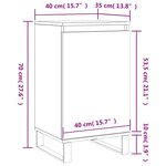 vidaXL Buffet gris béton 40x35x70 cm bois d'ingénierie