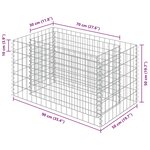 vidaXL Lit surélevé à gabion Acier galvanisé 90x50x50 cm