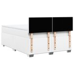 vidaXL Sommier à lattes de lit avec matelas Blanc 160x200cm Similicuir
