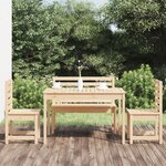 vidaXL Ensemble à manger de jardin 4 Pièces bois massif de pin