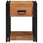 vidaXL Pack de 2 tables de nuit 40x40x50 cm en bois d'acacia massif