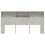 vidaXL Armoire de tête de lit Gris béton 200x19x103 5 cm