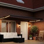 vidaXL Auvent rétractable électrique Marron 4 × 3 m