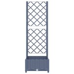 vidaXL Jardinière avec treillis Gris foncé 40x40x121 5 cm PP